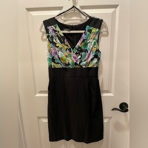 Black and Multicolor Floral Dress
